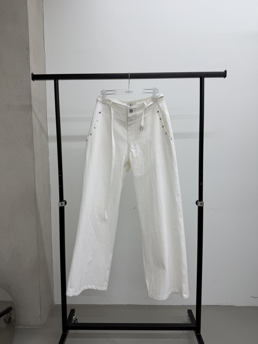 MINIMUZE東大門代購女裝新款時尚推薦26春夏休閑褲含腰帶MINIMUZE休閑褲圖色1