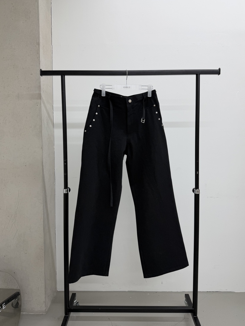 MINIMUZE東大門代購女裝新款時尚推薦26春夏休閑褲含腰帶MINIMUZE休閑褲圖色2