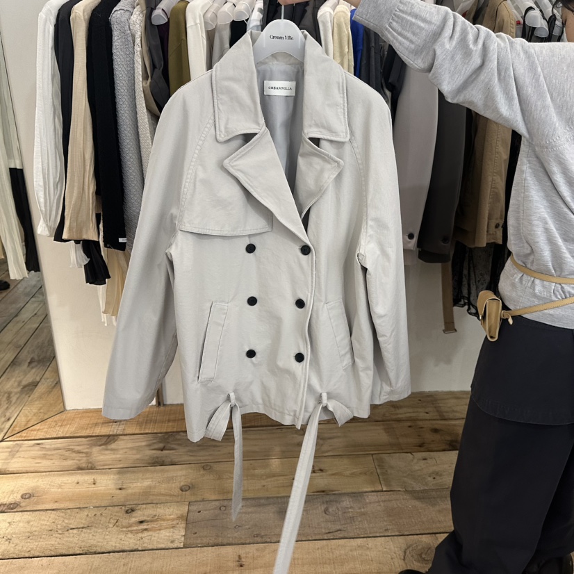 CREAM VILLA韓國代購女士新款休閑夾克含腰帶CREAMVILLA夾克圖色1