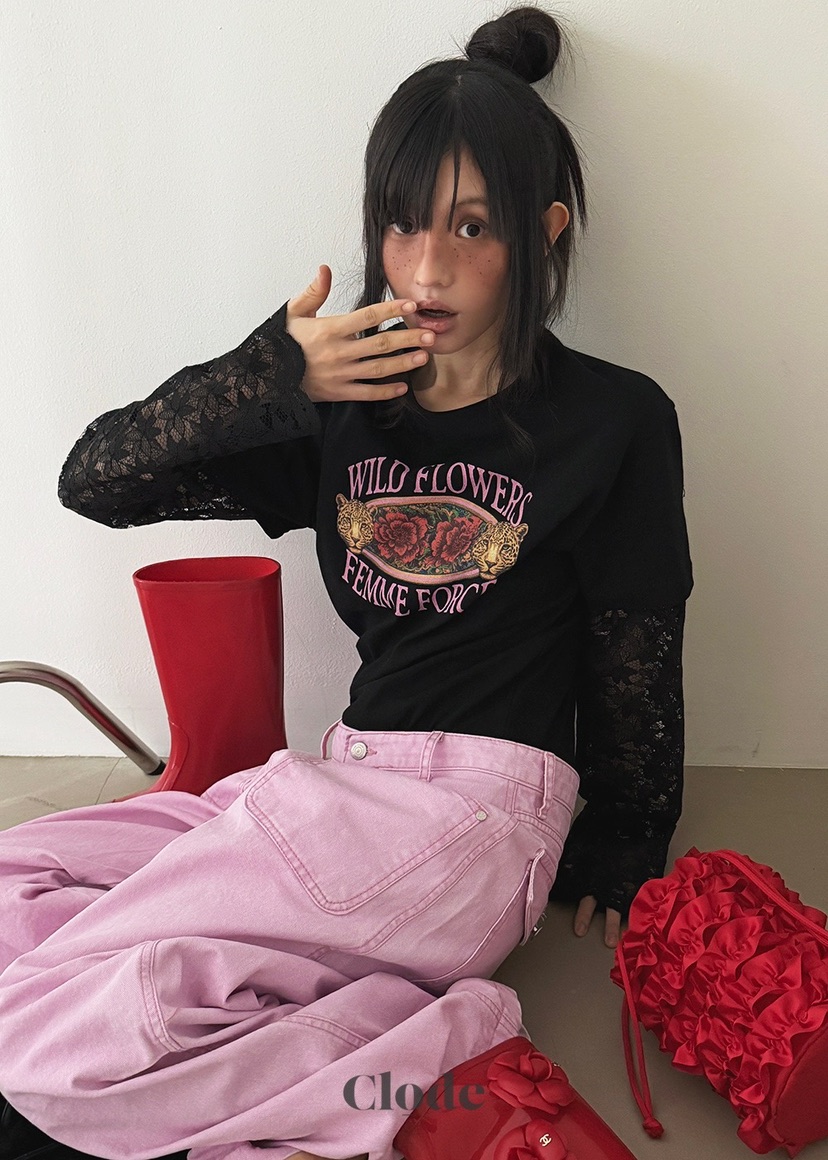 CLODE東大門代購女裝新款熱賣推薦人氣職業真品長袖T恤套裝CLODE長袖T恤圖色2