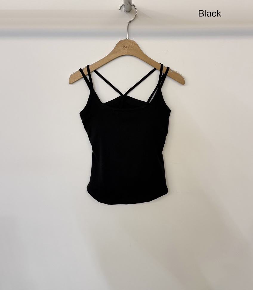 TWENTY FOUR SEVEN24-7韓國代購女裝新款真品吊帶背心TEWNTY FOUR SEVEN24-7吊帶/背心圖色2黑色