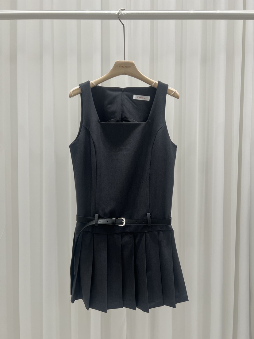 IF YOU SAY SO/PLUM-Q韓國直郵女裝新品職業連衣裙含腰帶IF YOU SAY SO/PLUM-Q連衣裙圖色2