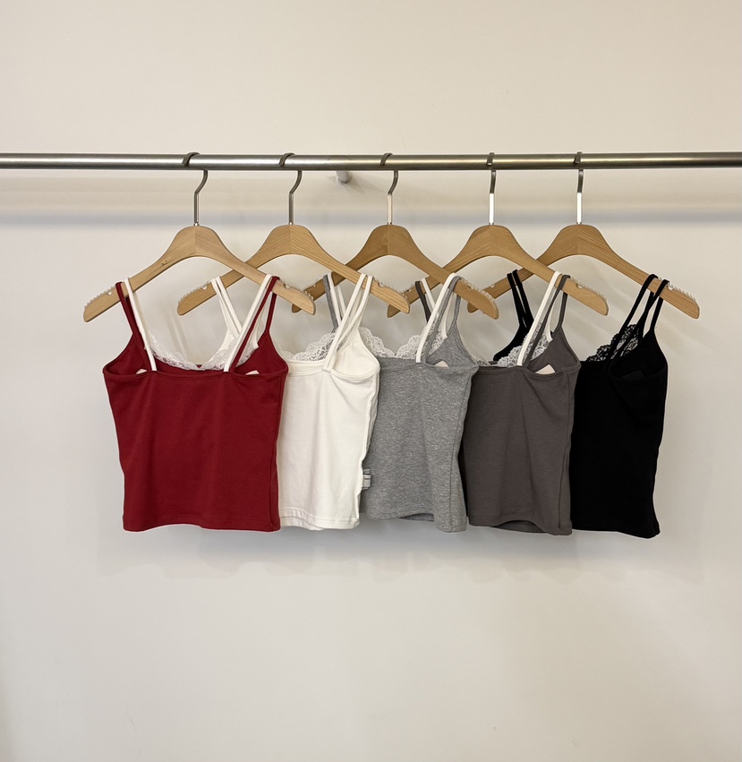 TWENTY FOUR SEVEN24-7東大門實拍女士新品休閑吊帶背心蕾絲TEWNTY FOUR SEVEN24-7吊帶/背心