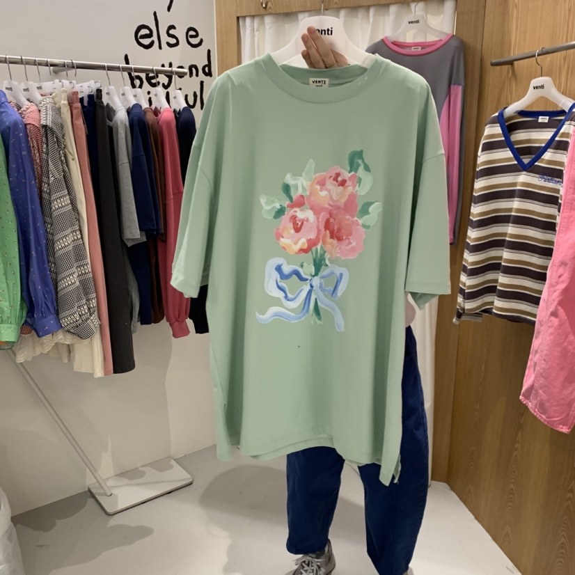 VENTI東大門代購女裝新品熱賣推薦休閑時尚真品人氣26春夏T恤VENTIT恤圖色1