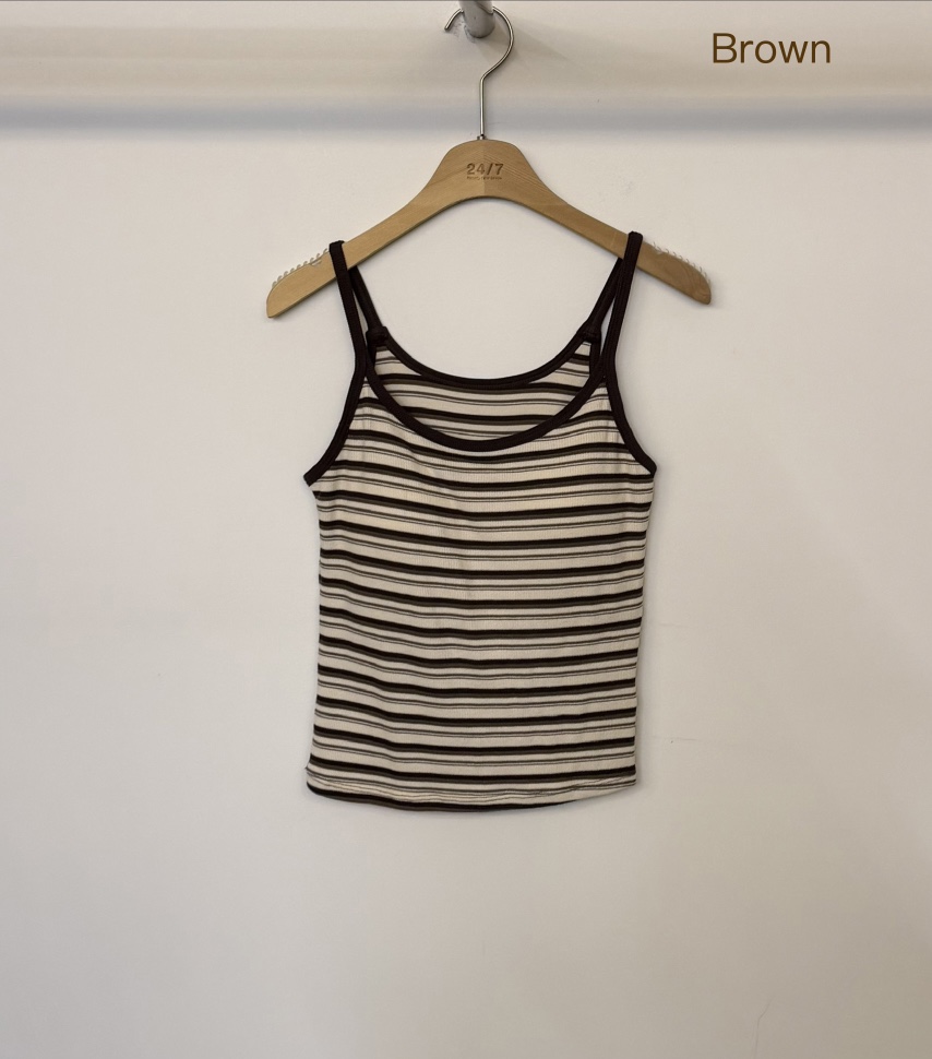 TWENTY FOUR SEVEN24-7韓國直郵女裝新款時尚吊帶背心TEWNTY FOUR SEVEN24-7吊帶/背心圖色3棕色