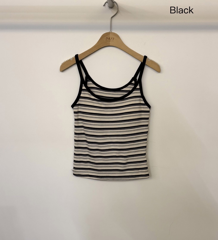 TWENTY FOUR SEVEN24-7韓國直郵女裝新款時尚吊帶背心TEWNTY FOUR SEVEN24-7吊帶/背心圖色4黑色