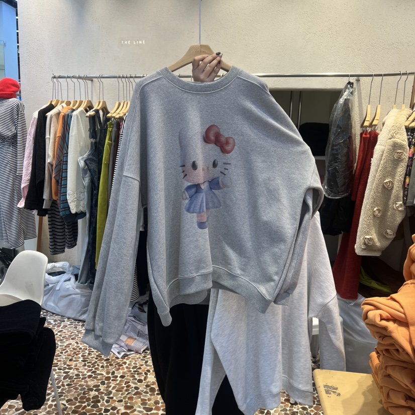 THE LINE-Q韓國代購女士新款職業26春夏真品熱賣人氣衛衣THE LINE-Q衛衣圖色2