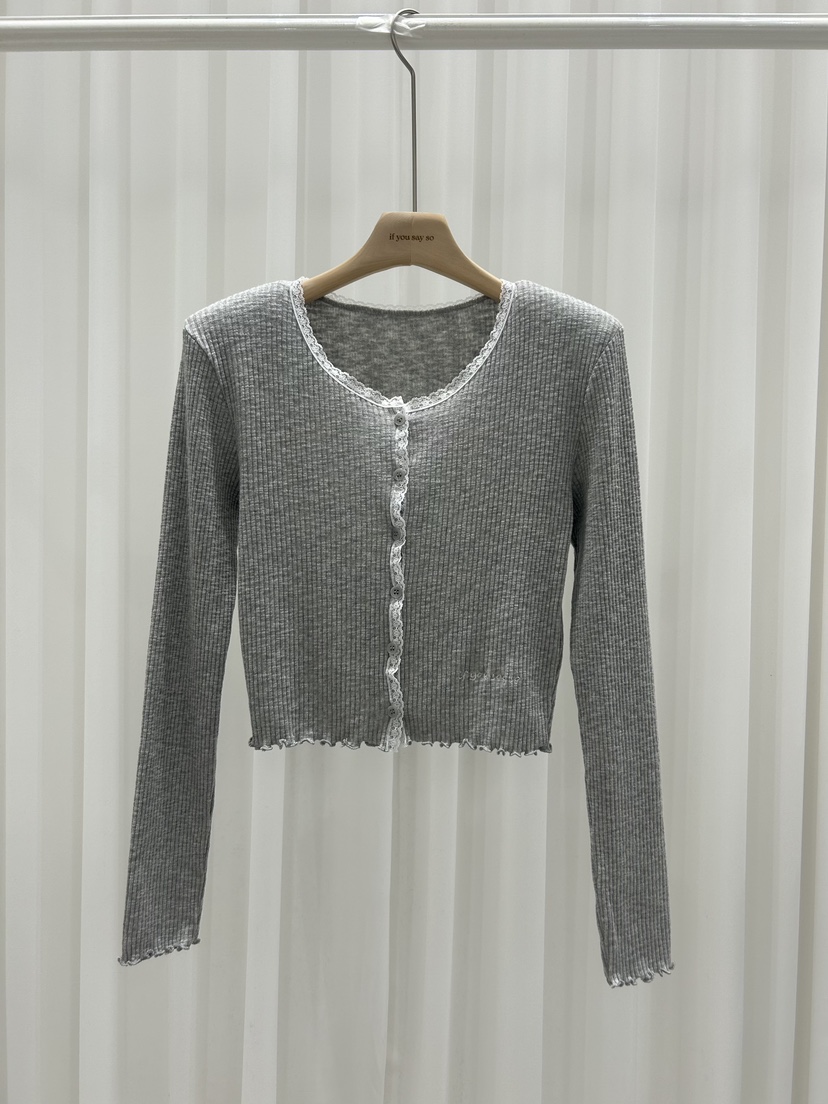 IF YOU SAY SO/PLUM-Q韓國代購女士新品職業針織衫蕾絲IF YOU SAY SO/PLUM-Q針織衫圖色1