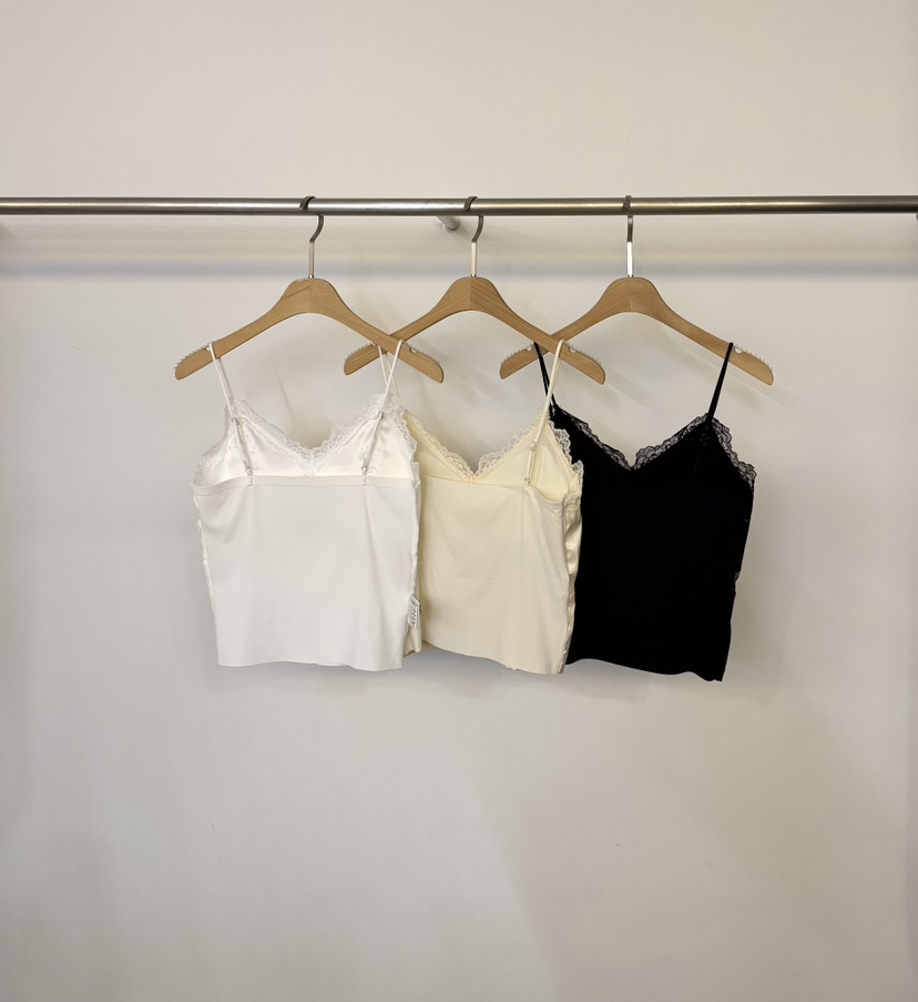 TWENTY FOUR SEVEN24-7韓國代購女裝新品推薦吊帶背心蕾絲緞面TEWNTY FOUR SEVEN24-7吊帶/背心