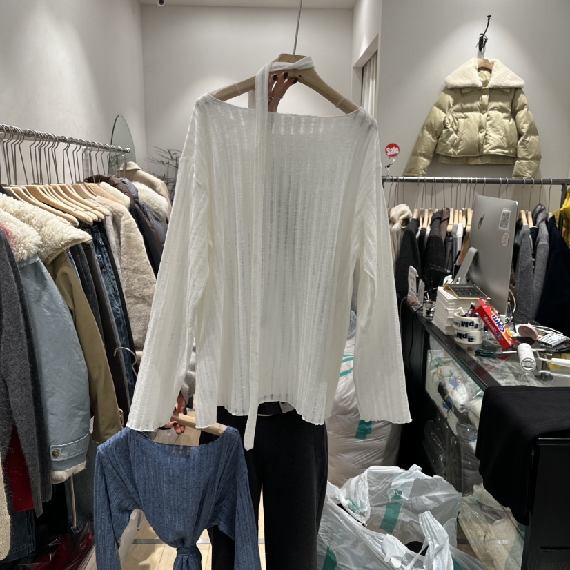 DDAY韓國直郵女裝新款熱賣26春夏職業人氣時尚針織衫含腰帶DDAY針織衫