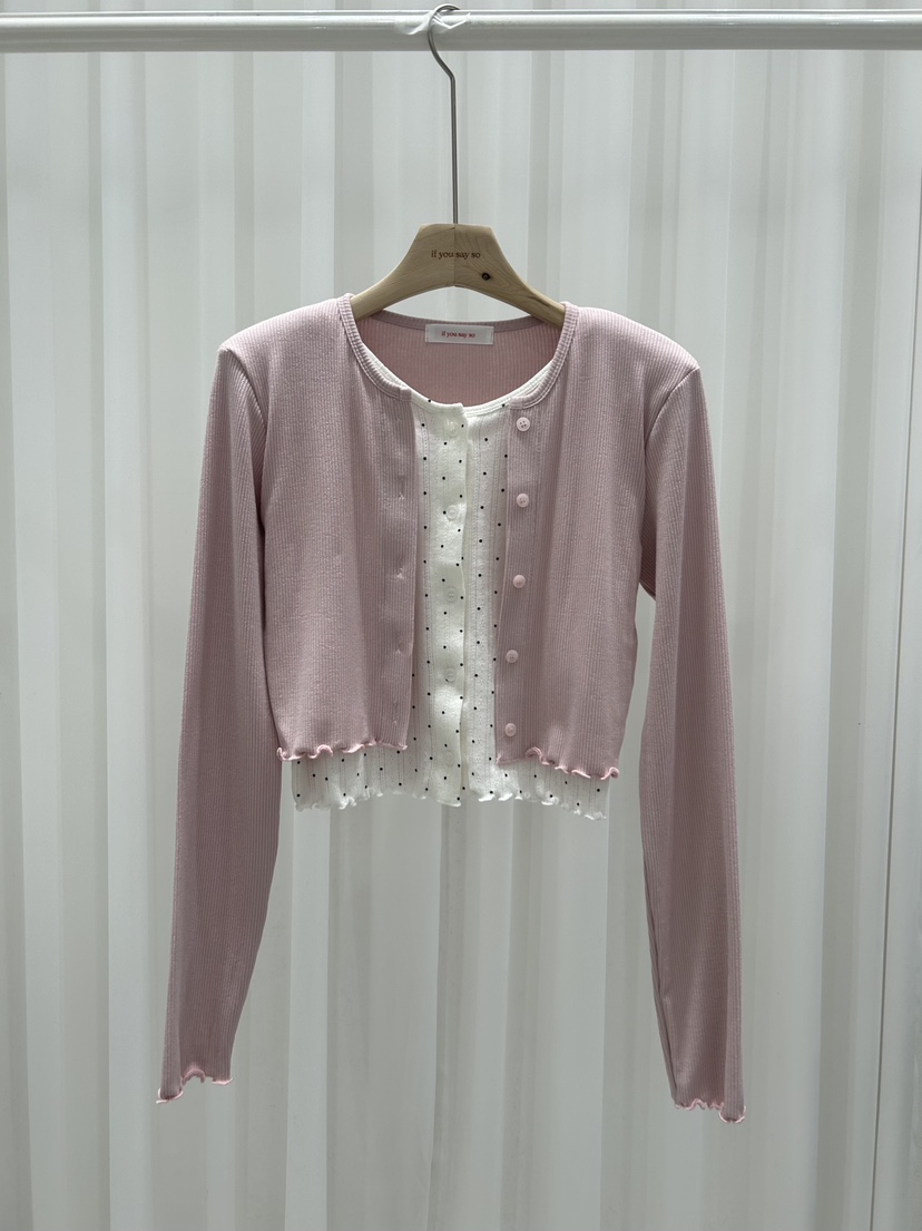 IF YOU SAY SO/PLUM-Q東大門直郵女士新款休閑針織衫假兩件IF YOU SAY SO/PLUM-Q針織衫圖色2