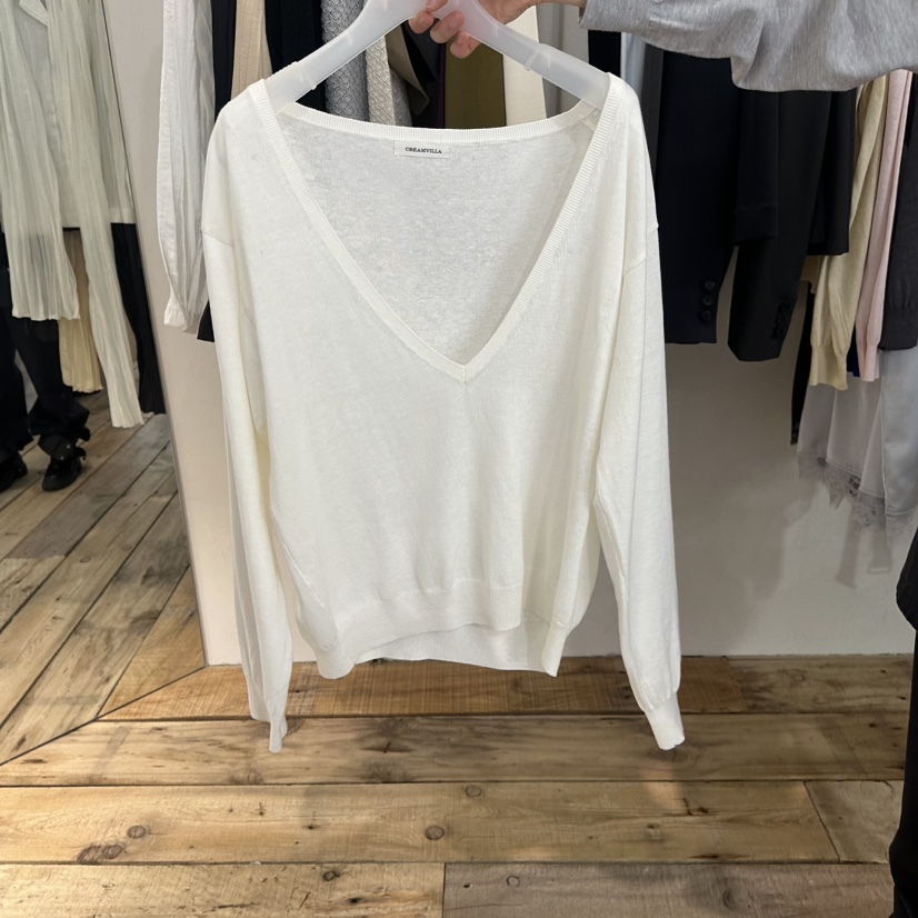 CREAM VILLA韓國直郵女裝新品26春夏針織衫V領CREAMVILLA針織衫圖色1