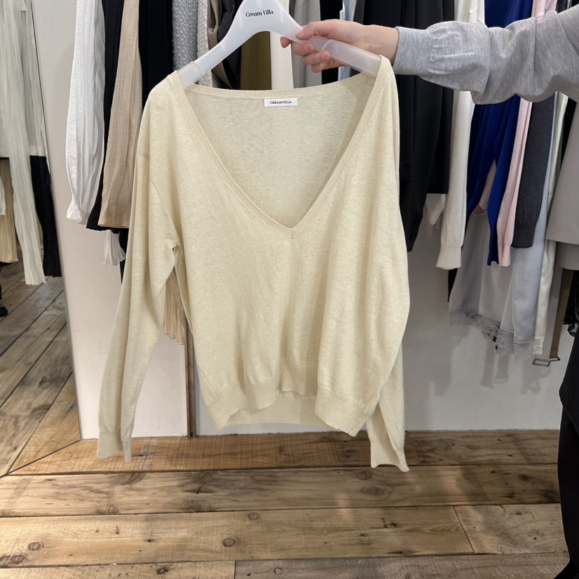 CREAM VILLA韓國直郵女裝新品26春夏針織衫V領CREAMVILLA針織衫圖色2