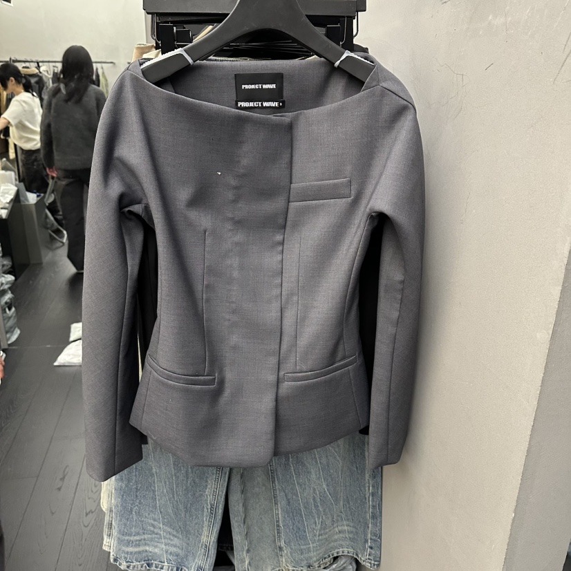 PROJECT WAVE-P韓國代購女裝新品26春夏推薦人氣休閑夾克PROJECT WAVE夾克圖色1