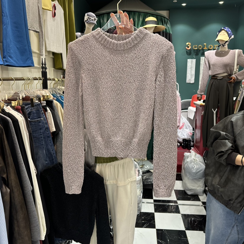 3COLOR韓國代購女士新款休閑針織衫Three color針織衫圖色2