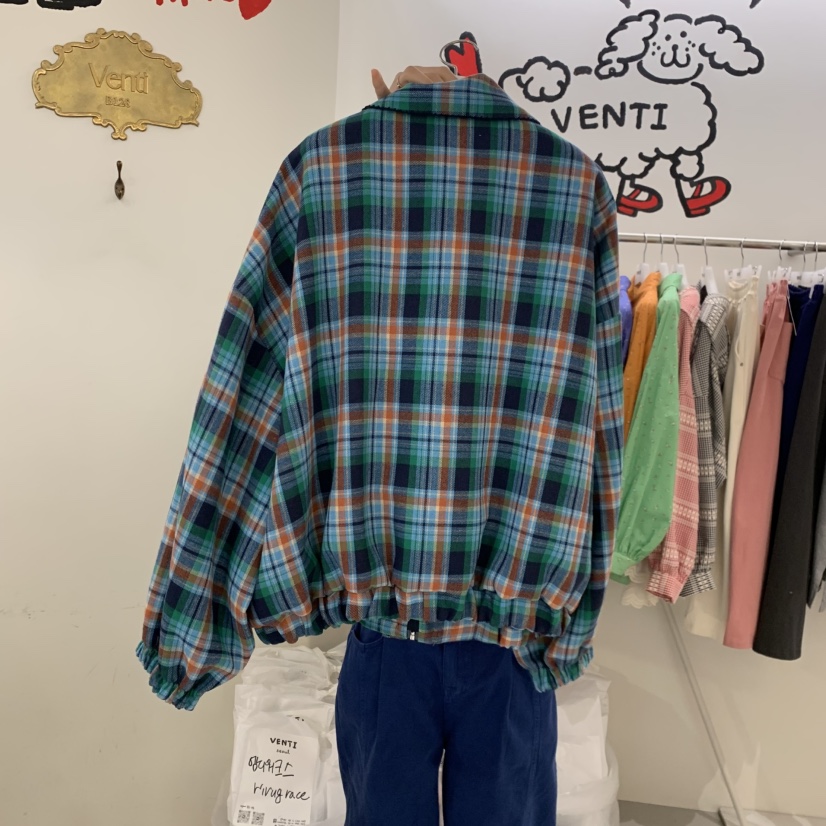 VENTI東大門代購女裝新品熱賣26春夏時尚人氣職業夾克格子VENTI夾克