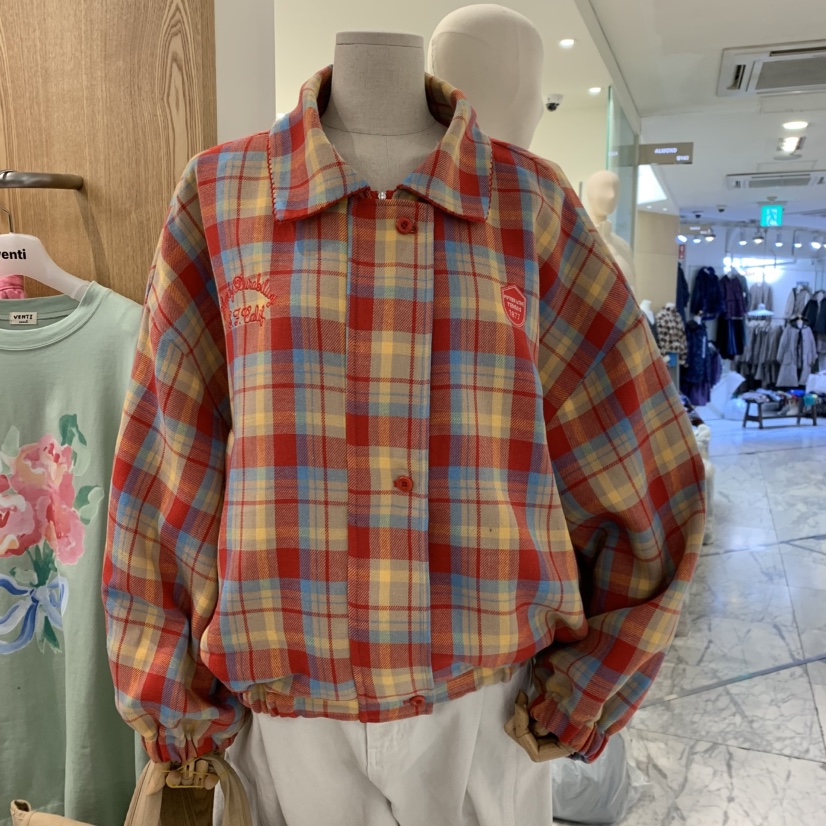VENTI東大門代購女裝新品熱賣26春夏時尚人氣職業夾克格子VENTI夾克圖色1