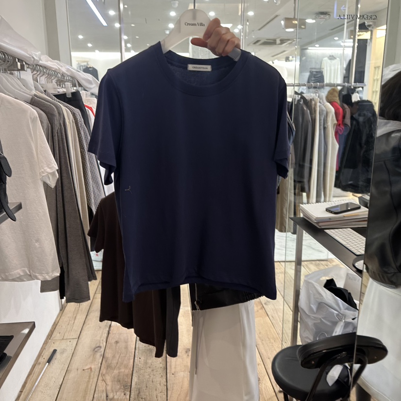 CREAM VILLA韓國代購女士新款時尚T恤CREAMVILLAT恤圖色2深藍色