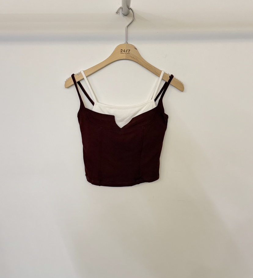 TWENTY FOUR SEVEN24-7東大門直郵女裝新款熱賣吊帶背心TEWNTY FOUR SEVEN24-7吊帶/背心圖色3棕色