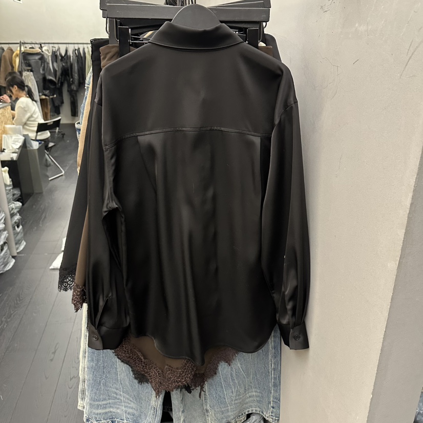 PROJECT WAVE-P東大門代購女裝新品職業襯衫蕾絲衫緞面PROJECT WAVE襯衫/蕾絲衫