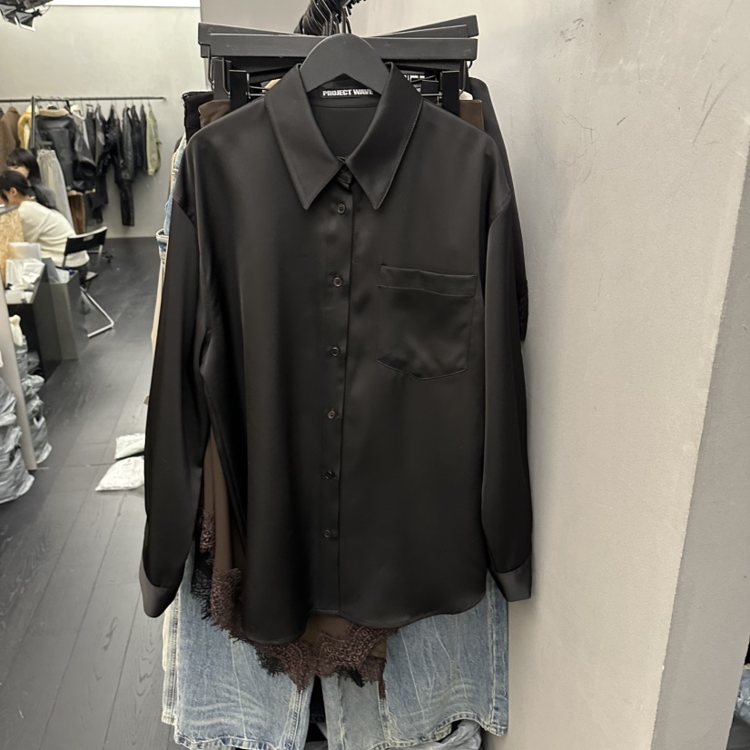 PROJECT WAVE-P東大門代購女裝新品職業襯衫蕾絲衫緞面PROJECT WAVE襯衫/蕾絲衫圖色3