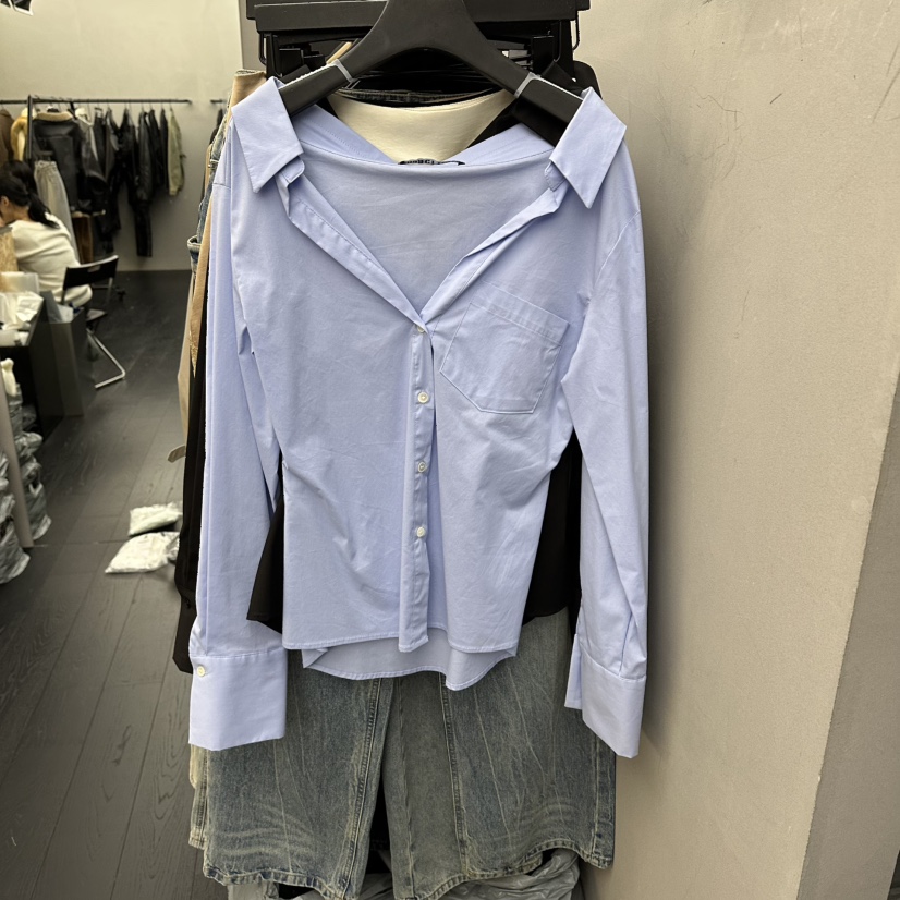 PROJECT WAVE-P韓國代購女士新款休閑推薦人氣襯衫蕾絲衫PROJECT WAVE襯衫/蕾絲衫圖色2