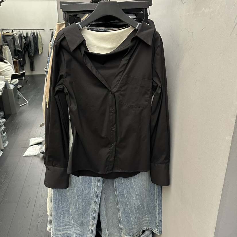 PROJECT WAVE-P韓國代購女士新款休閑推薦人氣襯衫蕾絲衫PROJECT WAVE襯衫/蕾絲衫圖色3