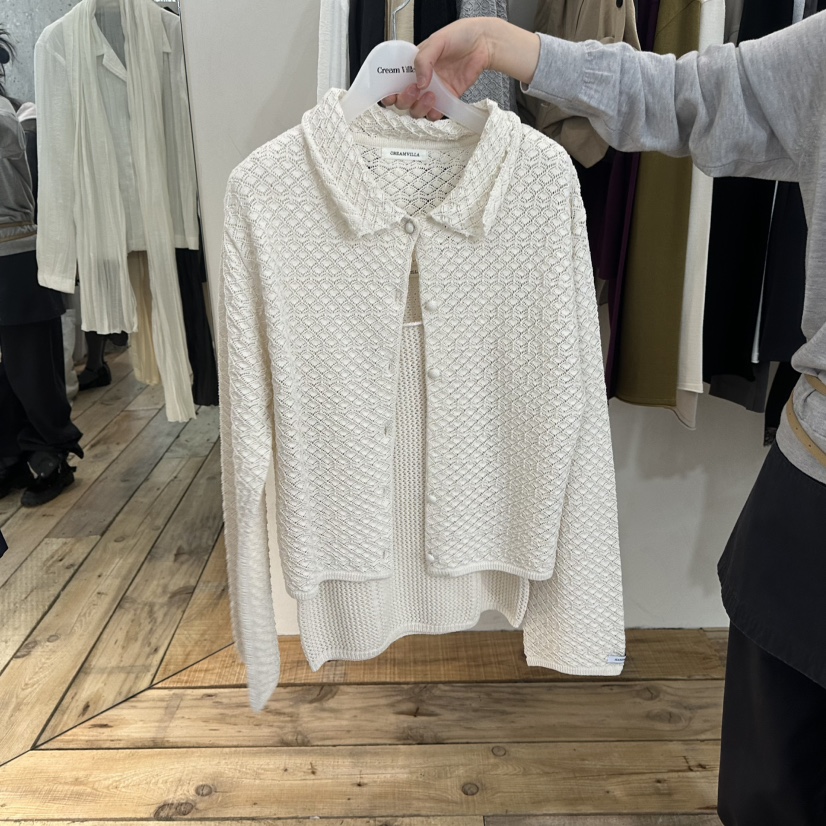 CREAM VILLA韓國代購女士新品熱賣針織衫不含內搭CREAMVILLA針織衫圖色1