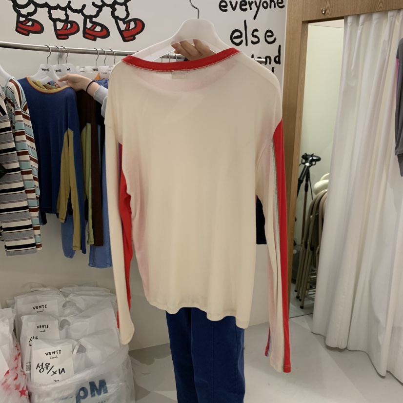 VENTI東大門代購女士新品熱賣推薦職業時尚26春季長袖T恤VENTI長袖T恤