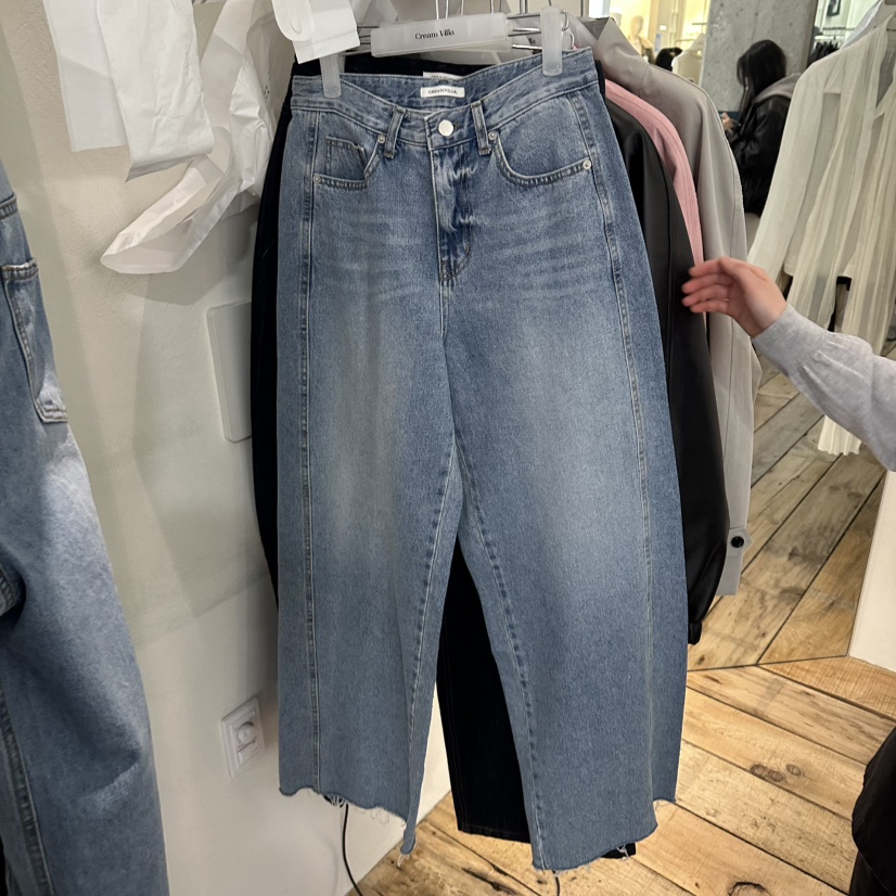 CREAM VILLA東大門直郵女士新品26春季牛仔褲CREAMVILLA牛仔褲圖色1