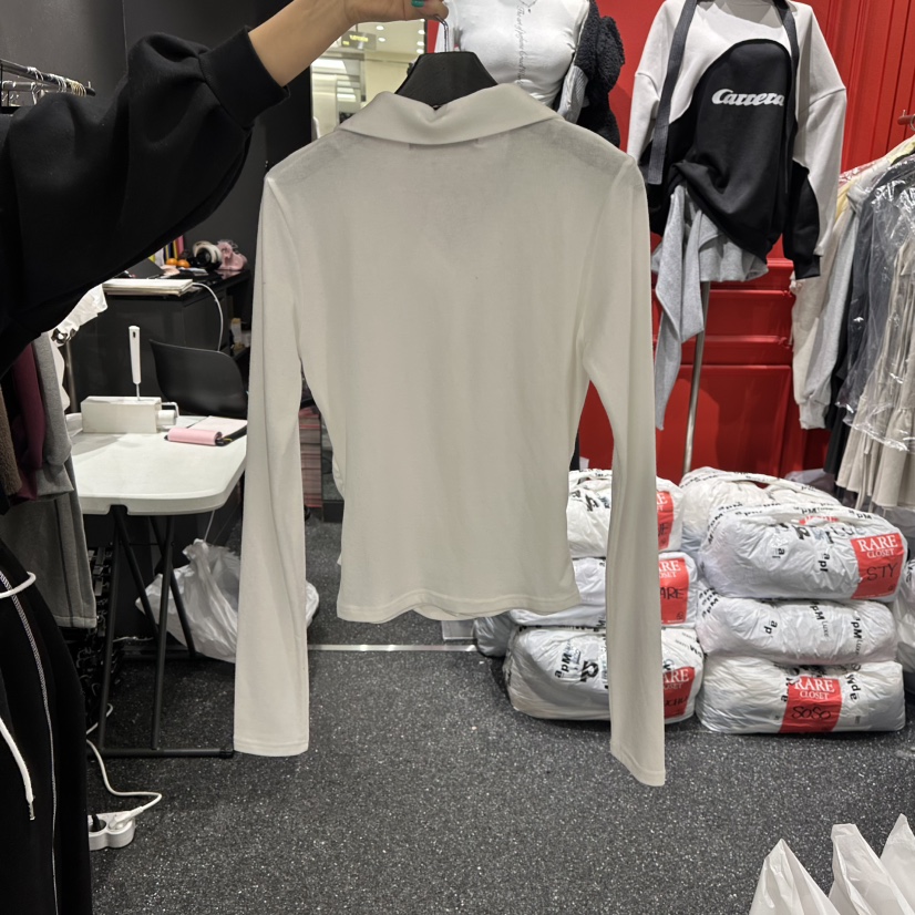 RARE CLOSET東大門代購女裝新款26春季人氣時尚職業長袖T恤RARE CLOSET長袖T恤