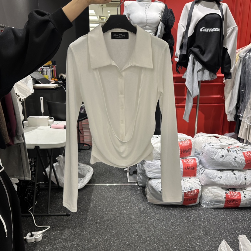 RARE CLOSET東大門代購女裝新款26春季人氣時尚職業長袖T恤RARE CLOSET長袖T恤圖色1