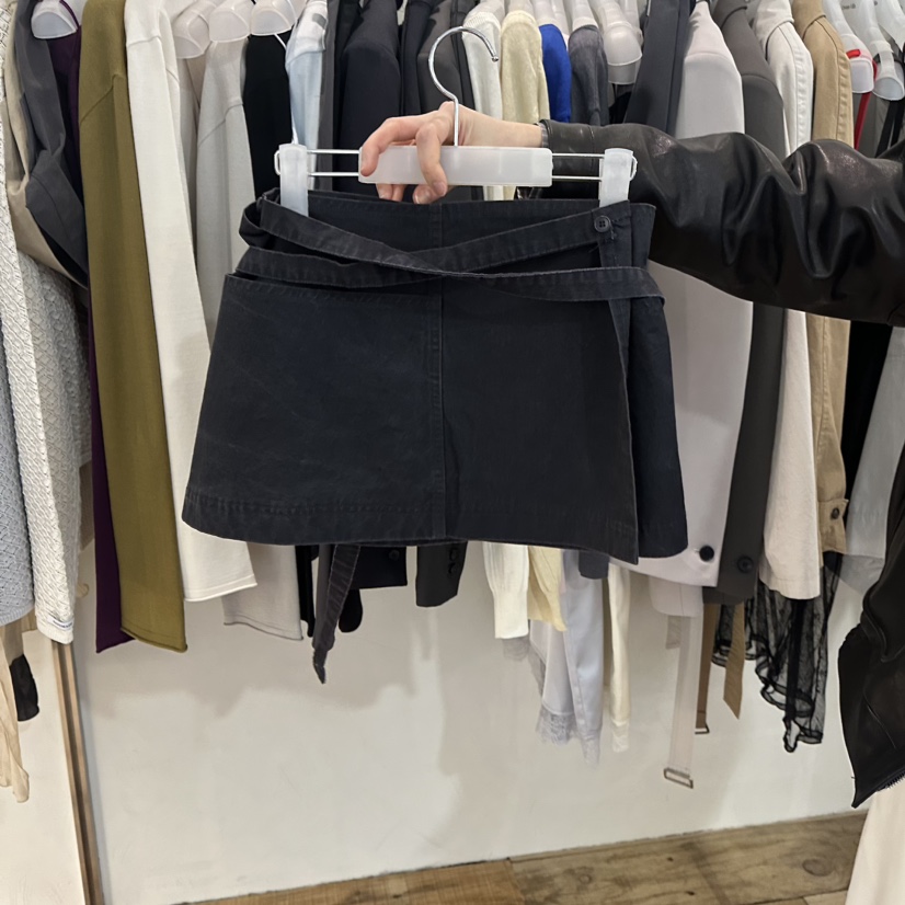 CREAM VILLA東大門直郵女裝新品26春季短裙不含褲子裹身裙水洗CREAMVILLA短裙