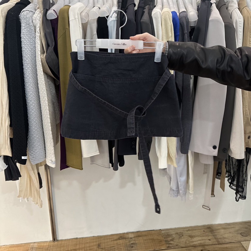 CREAM VILLA東大門直郵女裝新品26春季短裙不含褲子裹身裙水洗CREAMVILLA短裙圖色3