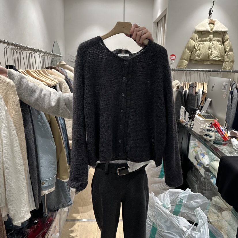 DDAY東大門實拍女士新款26春季職業推薦時尚熱賣人氣針織衫DDAY針織衫圖色2