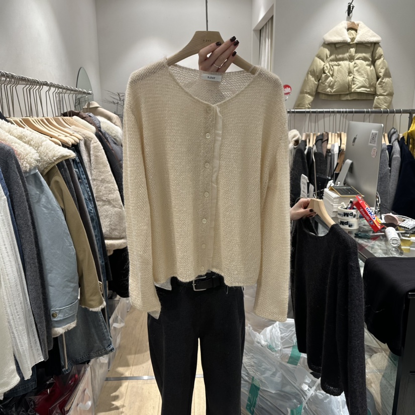 DDAY東大門實拍女士新款26春季職業推薦時尚熱賣人氣針織衫DDAY針織衫圖色3