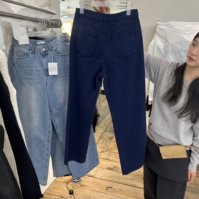 CREAM VILLA東大門實拍女裝新款休閑牛仔褲CREAMVILLA牛仔褲