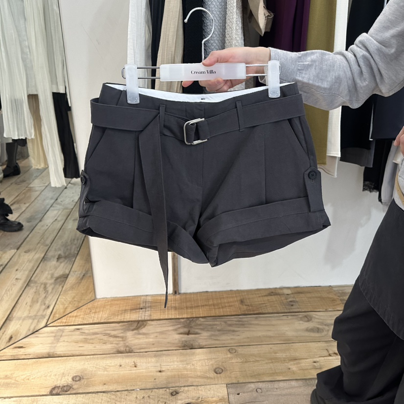 CREAM VILLA韓國代購女裝新款推薦短褲含腰帶CREAMVILLA短褲圖色2