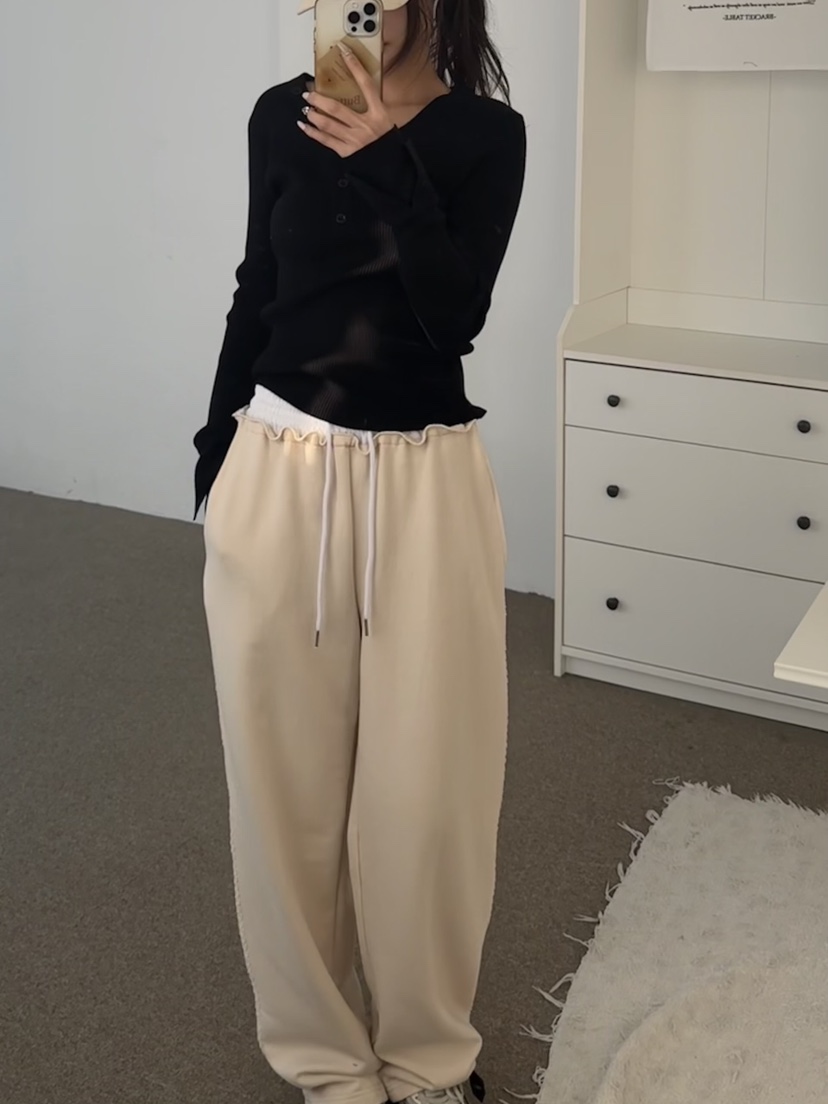 BUTTER-P東大門實拍女裝新品真品26春夏休閑人氣休閑褲蕾絲BUTTER-P休閑褲