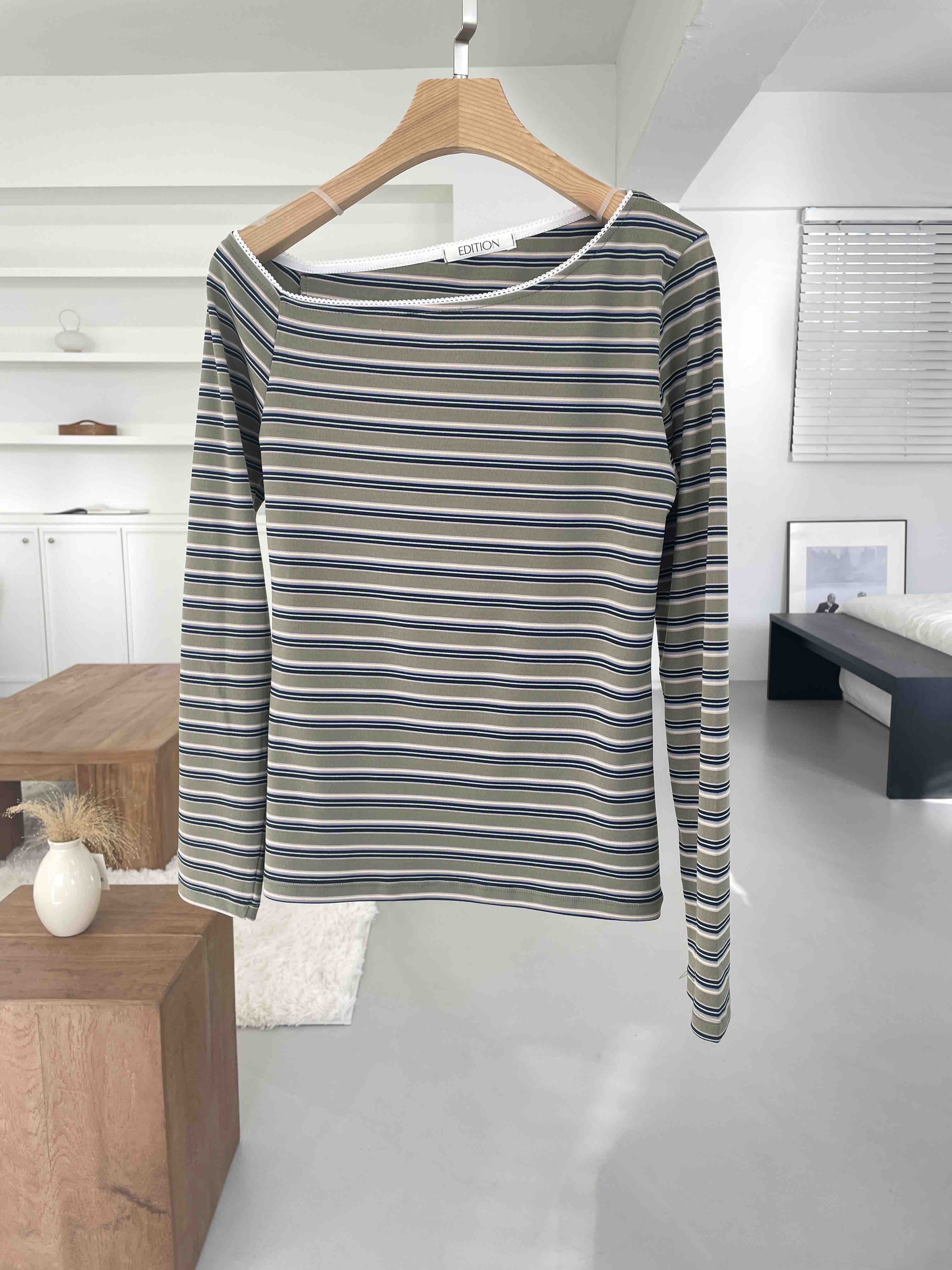 EDITION-P韓國直郵女裝新款職業人氣26春夏推薦休閑長袖T恤EDITION/CHAHEE長袖T恤圖色2