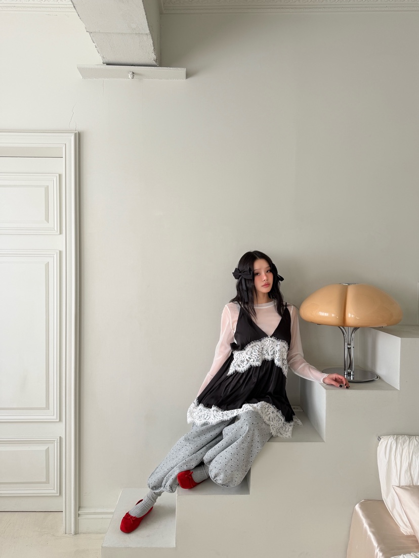 MAISONDEGLORY東大門實拍女裝新品推薦真品休閑連衣裙雪紡MAISON DE GLORY連衣裙