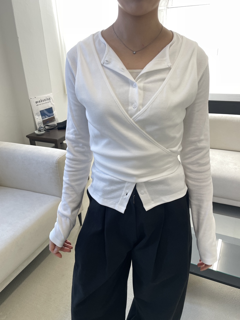 EDITION-P東大門代購女士新品時尚26春夏休閑長袖T恤羊毛衫EDITION/CHAHEE長袖T恤