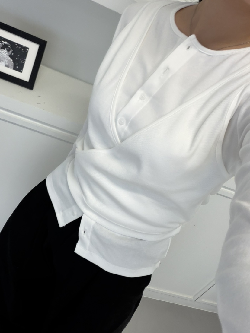 EDITION-P東大門代購女士新品時尚26春夏休閑長袖T恤羊毛衫EDITION/CHAHEE長袖T恤