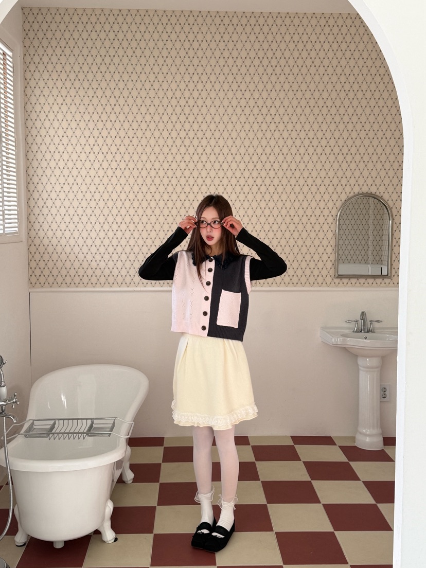 MAISONDEGLORY韓國代購女士新品26春夏推薦人氣馬甲口袋開衫MAISON DE GLORY馬甲