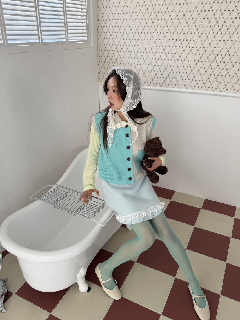 MAISONDEGLORY韓國代購女士新品26春夏推薦人氣馬甲口袋開衫MAISON DE GLORY馬甲