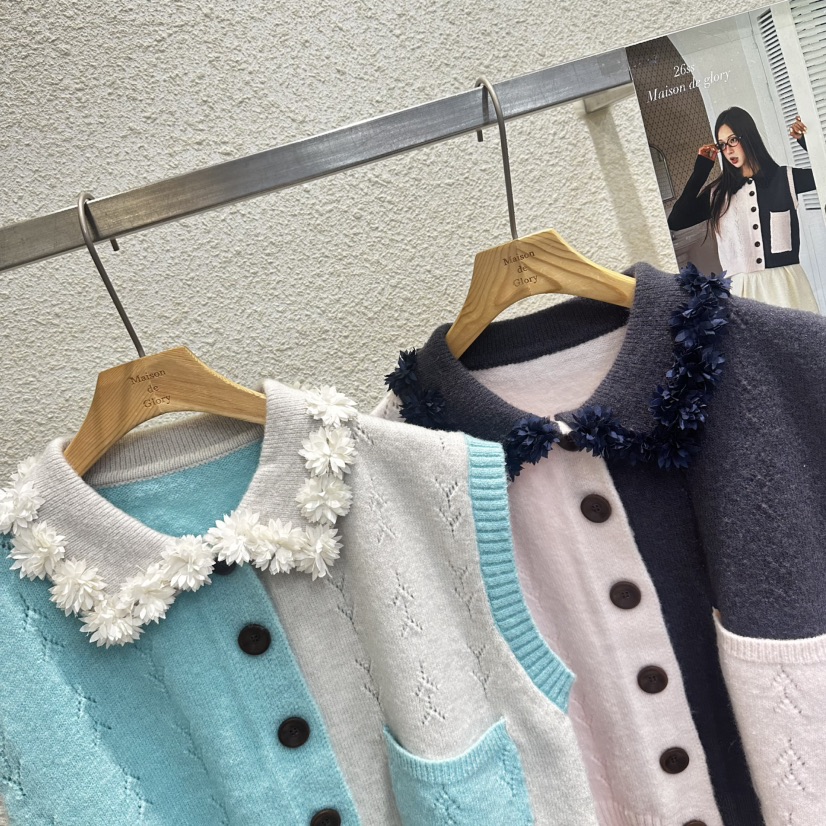 MAISONDEGLORY韓國代購女士新品26春夏推薦人氣馬甲口袋開衫MAISON DE GLORY馬甲