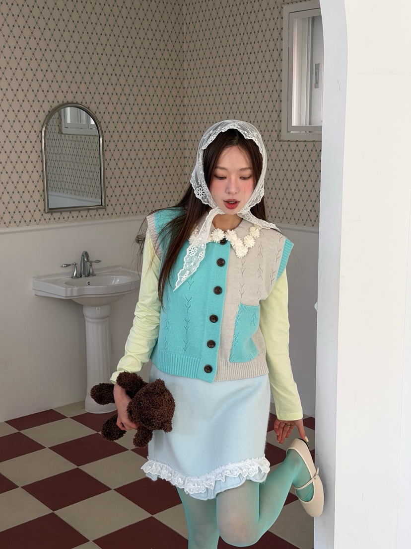 MAISONDEGLORY韓國代購女士新品26春夏推薦人氣馬甲口袋開衫MAISON DE GLORY馬甲圖色2