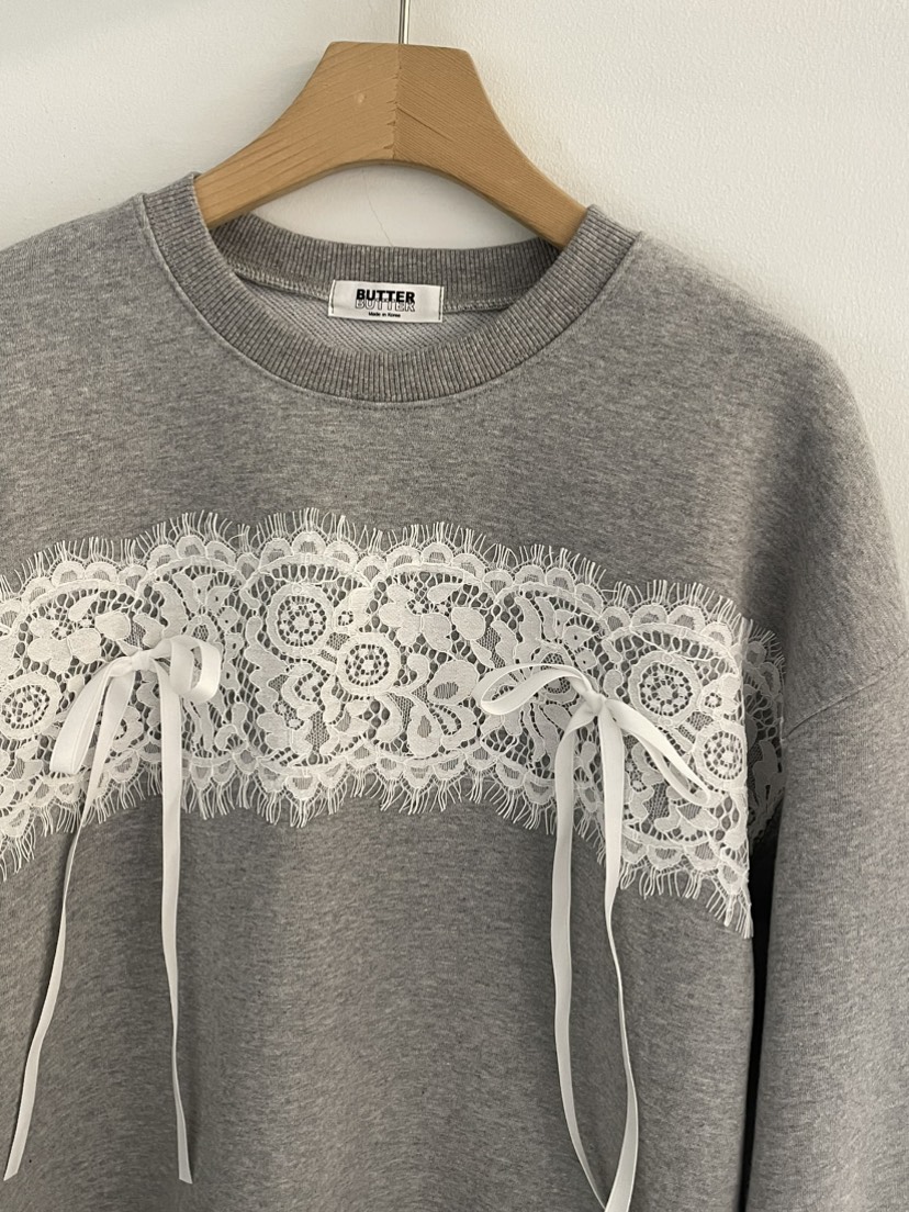 BUTTER-P東大門直郵女裝新款職業休閑人氣推薦時尚衛衣蕾絲BUTTER-P衛衣