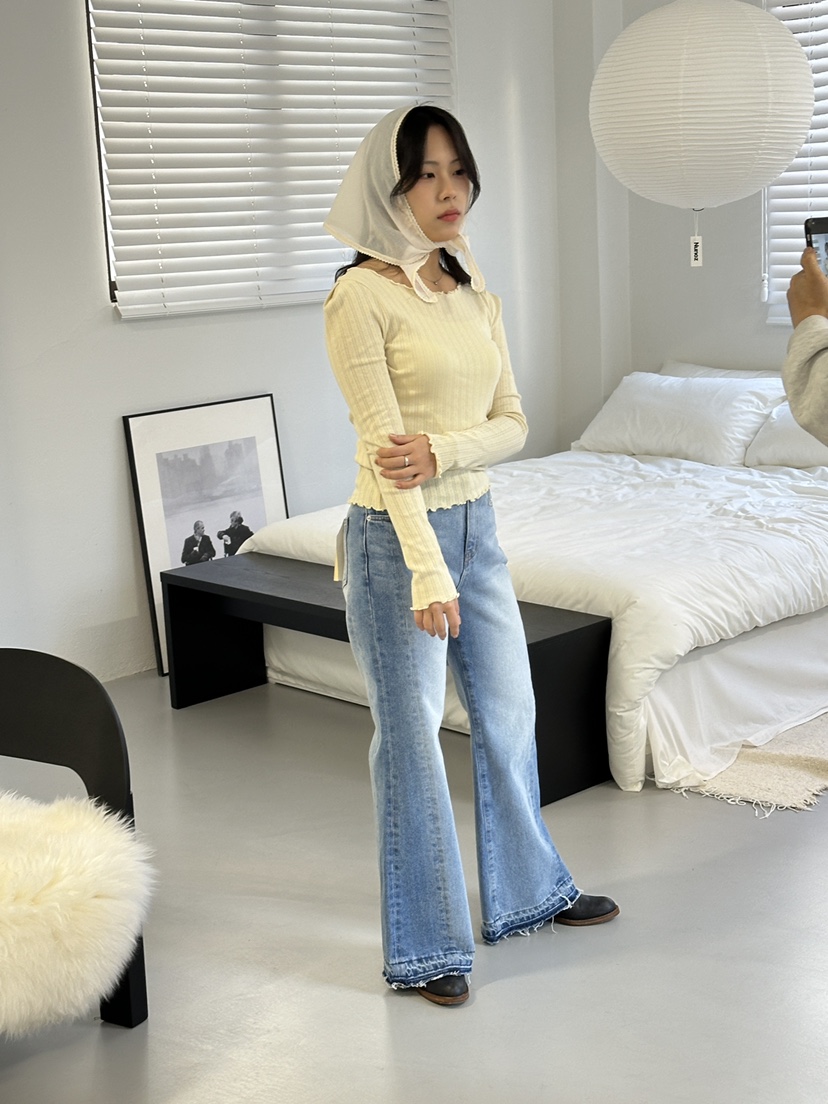 EDITION-P東大門代購女士新款推薦26春夏人氣熱賣長袖T恤EDITION/CHAHEE長袖T恤