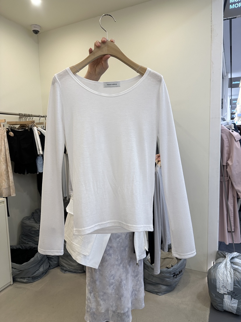 MONDAYMORING韓國代購女士新款真品人氣推薦時尚26春夏長袖T恤MONDAYMORING長袖T恤圖色1